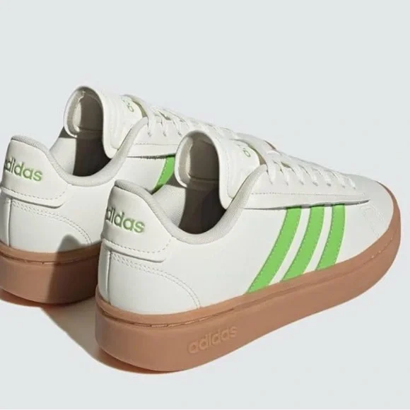 Adidas Women’s Grand Court Alpha White and Lime Green Shoe New in Box - Picture 5 of 5